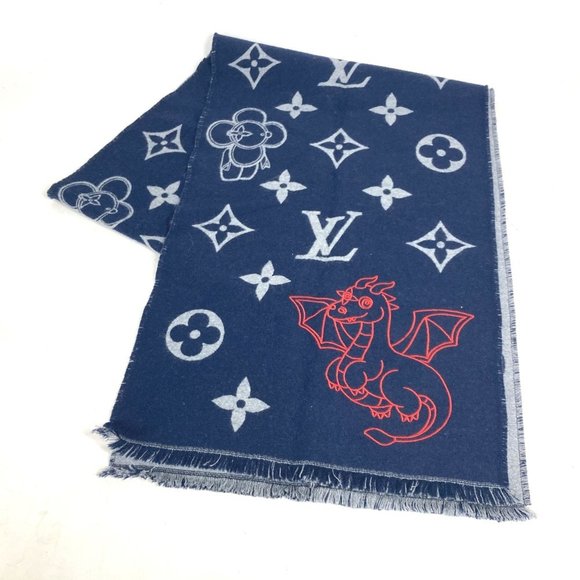 LOUIS VUITTON Red Scarf - Picture 1 of 11